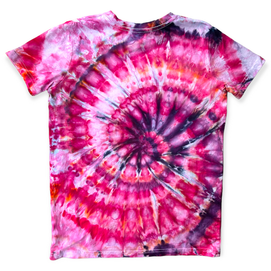 Load image into Gallery viewer, Pinks Swirl Tie Dye Tee Age 16
