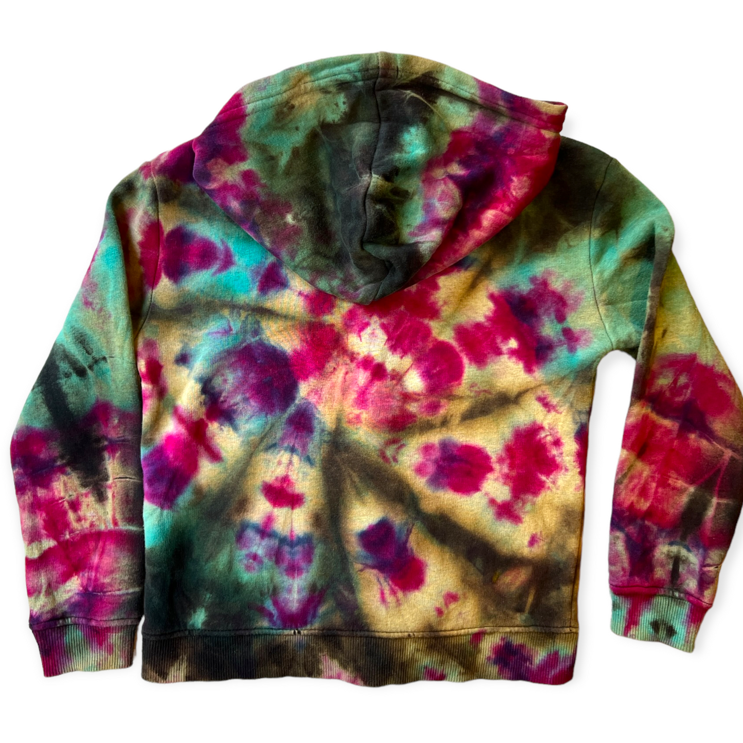 Final Clearance - Reverse Zip Up Tie Dye Hoodie Age 6-8